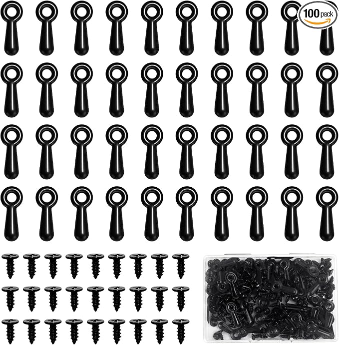 Metal Picture Frame Turn Button Fasteners, 100 Pcs | With Screws, Picture Frame Hardware Backing Clips, Turn Button Fasteners Set