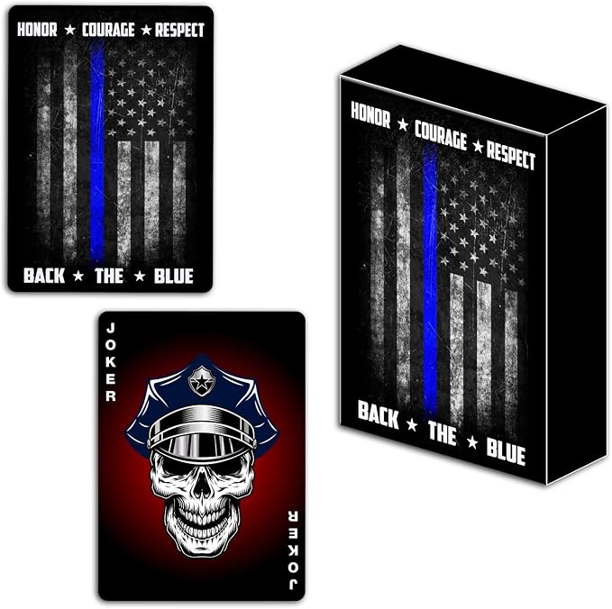 Military Gift Shop Police Officer Playing Cards - Unique Graphics - Premium Quality - Police Officer Gifts for Men or Women | Police Playing Cards
