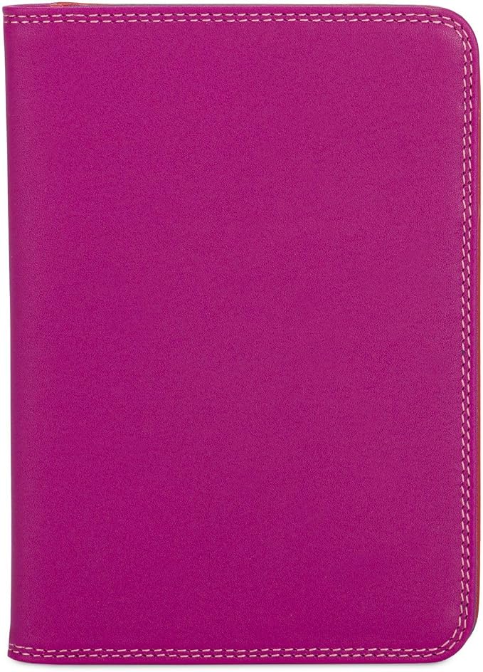 mywalit Leather Travel Passport Cover | Sangria Multi | 3 Cards, Notes And Transparent Passport Section