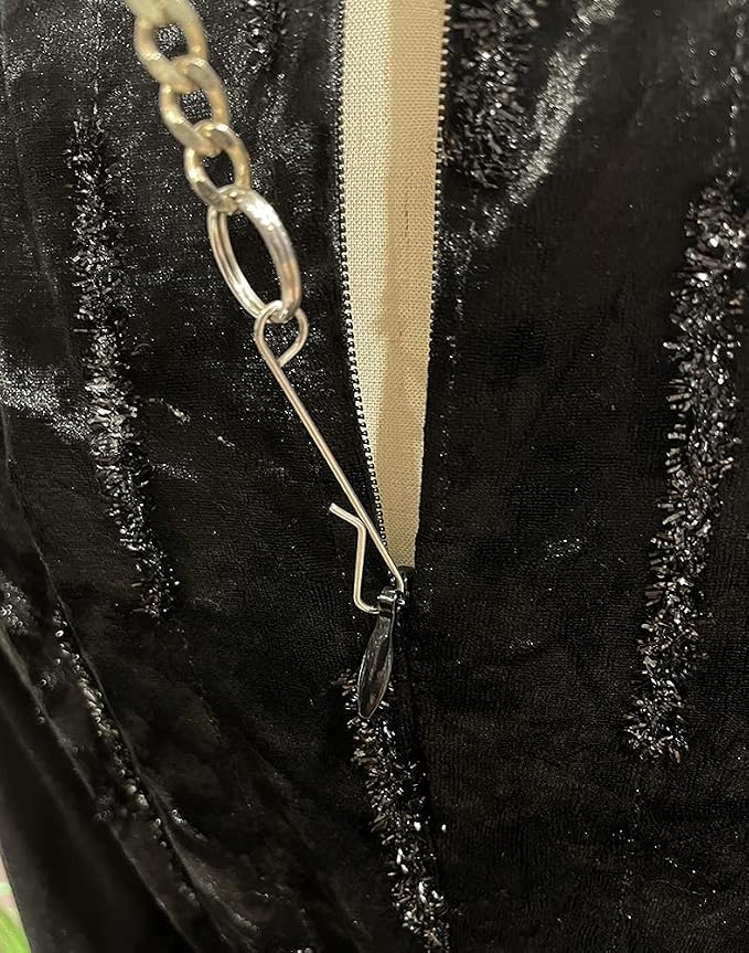Zipper Helper for Dress and Boots, Zipper Puller Zip with Hook and Clip for Almost All Zippers Types, Zip up Dress by Yourself (Silver 1)