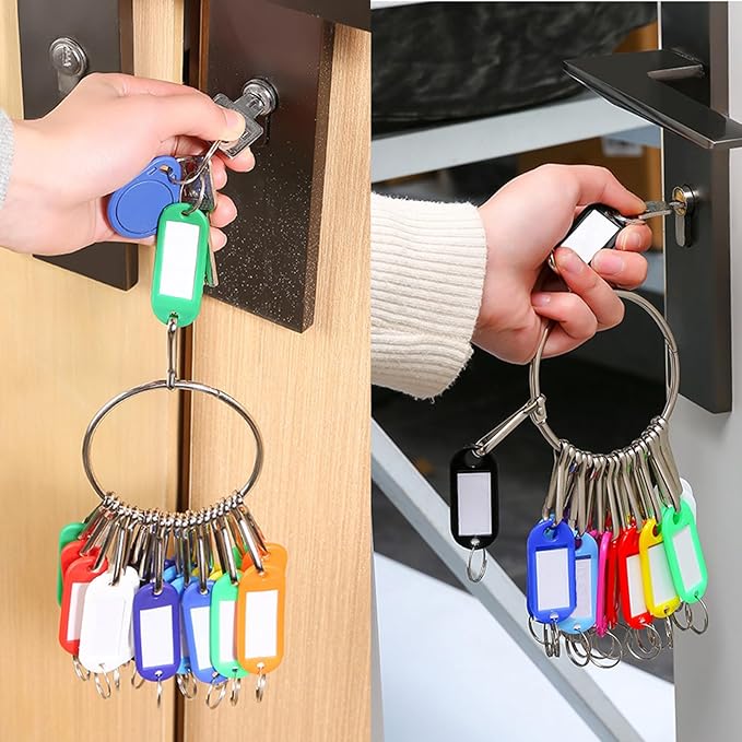 Portable Key Organizer, Key Organizer Keychain,30 Key Tags with Ring and Individual Spring Hooks,1 Key Holder,Suitable for Company, Home,Multiple Keys, Office, Janitor, Hotel, Apartments KeyManagement