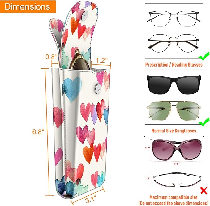 FINTIE Double Glasses Case with Carabiner Hook, Portable Vegan Leather Eyeglass Case Anti-scratch Sunglasses Pouch
