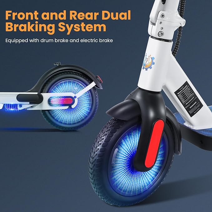 Caroma Electric Scooter with Seat Option,500/350W Motor Up to 25/20 Miles Range & 25/20 MPH Speed,9" Tires,Adjustable Electric Scooter for Adults,Foldable Commuting