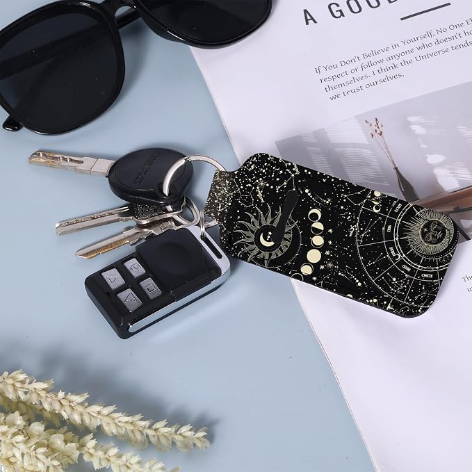 Cute Chapstick Holder Keychain,Lipstick Neoprene Clip-on Lip Balm Holder for Woman