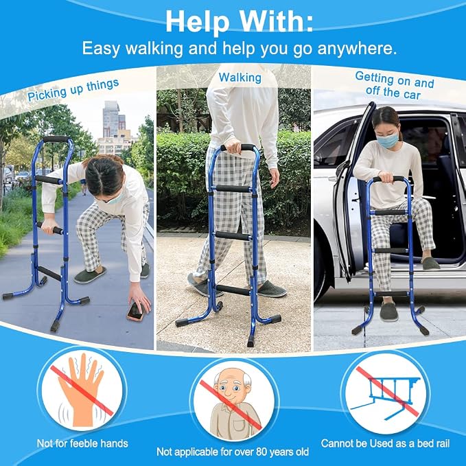 Chair Lift Assist for Seniors Adjustable Height Cane Chair Support Stand Assist Bed Rails for Elderly Portable Bar Chair Lift Devices Elderly Assistance Products for Sofa, Couch