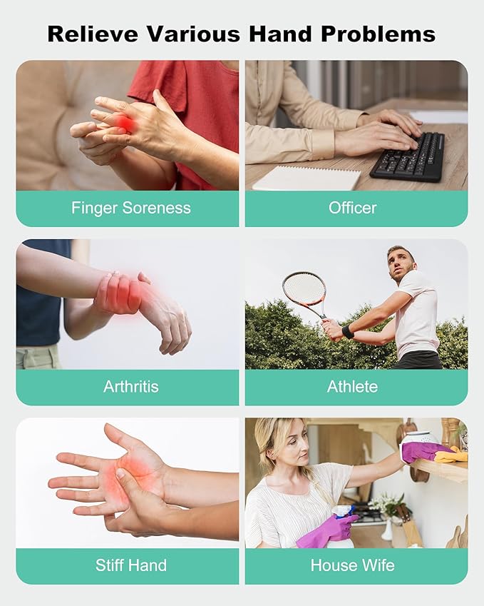 Snailax Cordless Hand Massager with Heat and Compression, 6 Levels Finger & Palm Pressure for Arthritis, Carpal Tunnel & Numbness, Ideal Gift for Women/Men - Rechargeable