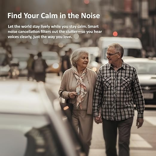 hearing aids for severe hearing loss with Noise cancelling - Rechargeable Hearing Aid for women & men - Hearing Amplifier for seniors with charging case - Over the ear hearing aids for seniors