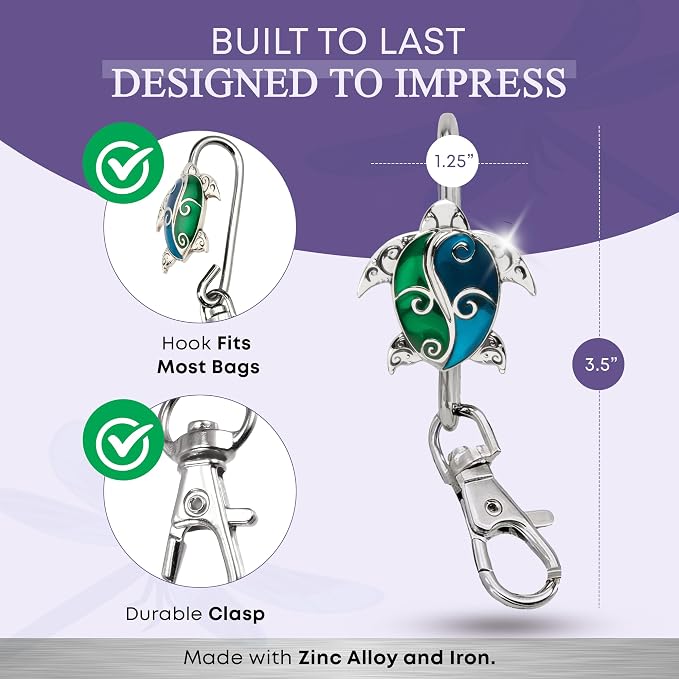 Women’s Bag Charm Key Finder, Car Keychain Hook, Cute Purse Organizer & Tote Bag Accessories, Gifts for Mom - Original