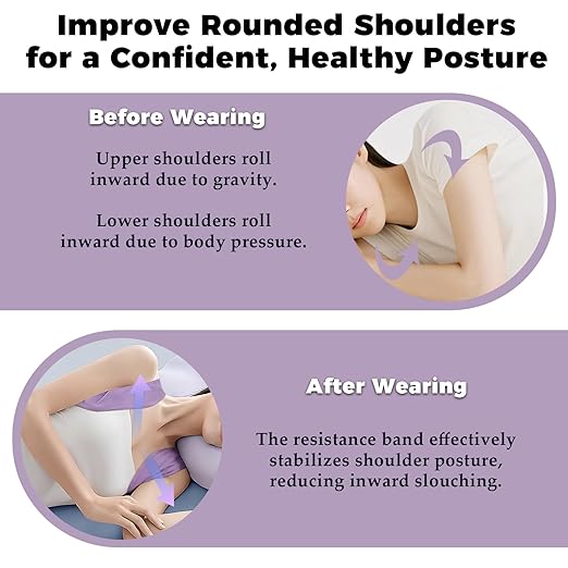 2PCS Posture Corrector Set,Nighttime Posture Brace Sleeping and Adjustable Back Straps For Posture,Unisex,Provides Soft and Comfortable Back Support,Effectively Relieves Pain
