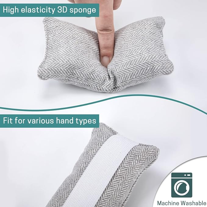 SWISSELITE Hand Contracture Cushion, Hand Grab Pad | Palm Grip with Elastic Band or Separator, Stroke Recovery, Help with Hand Rehabilitation