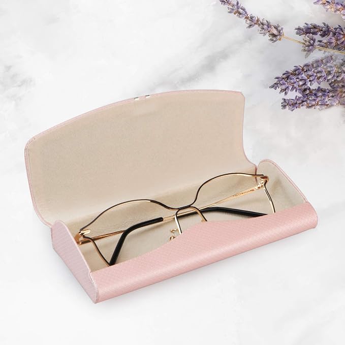 LifeArt Eyeglass Case Hard Shell, Portable Sunglass Case, Fashionable PU Leather Eyeglass Case, Lightweight