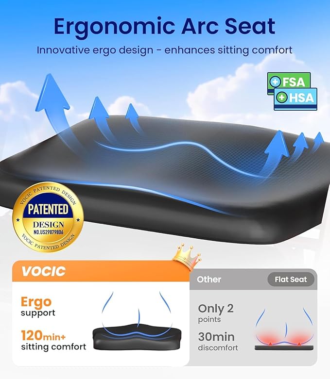 VOCIC Walkers for Seniors,Foldable Walker with Seat,Rollator Walker with Durable Aluminum,8" Big Wheels for All Terrain, Ergonomic Seat and Backrest,Dual Adjustable Height Rolling Walker| Pashion Blue