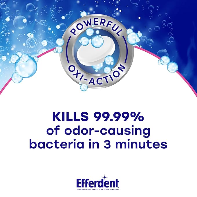 Efferdent Denture Cleanser Tablets, Complete Clean, Cleanser for Retainer and Dental Appliances, 44 Tablets (Pack of 2)