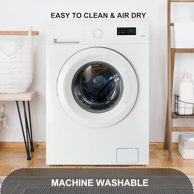 Bath Tub and Shower Mats, Non Slip 40 x 16 Inch Extra Large Bathtub Mat, Machine Washable Bathmat with Drain Holes, Suction Cups for Bathroom Floor, Navy Blue