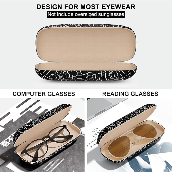 Eyeglasses Case, Hard Shell Protective Case for Glasses, Unisex for Women Men