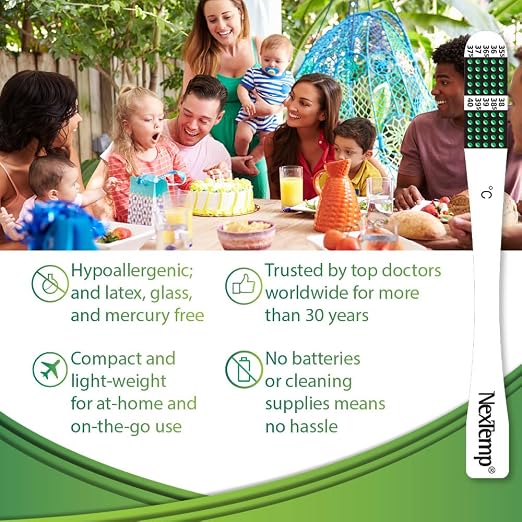 Disposable Thermometer (100-Pack, Celsius) — Oral Thermometer for Adults, Single Use, Battery Free, Hygienic, Accurate Readings in 1 Minute, for Home, Clinic & Travel