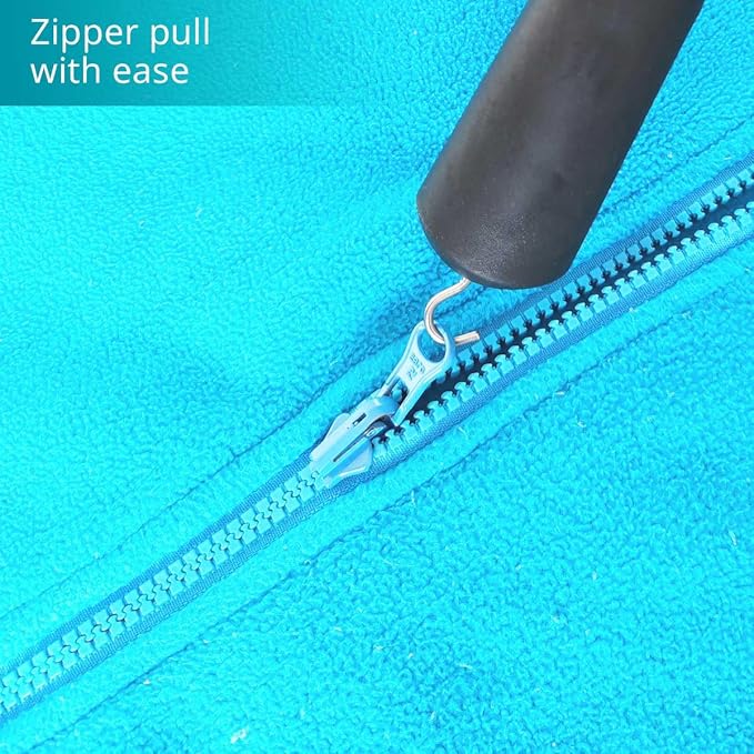 2 Pack Button Hook and Zipper Pull - Button Hook Tool - Button Helper Tool - 2 in 1 Dressing Aid Assist for Senior Elderly Arthritis Disabled
