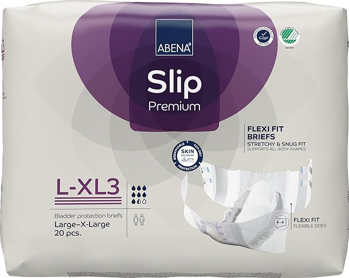 Abena Slip Flexi Fit Adult Incontinence Brief XL Heavy Absorbency Breathable, 1000020865, 20 Ct