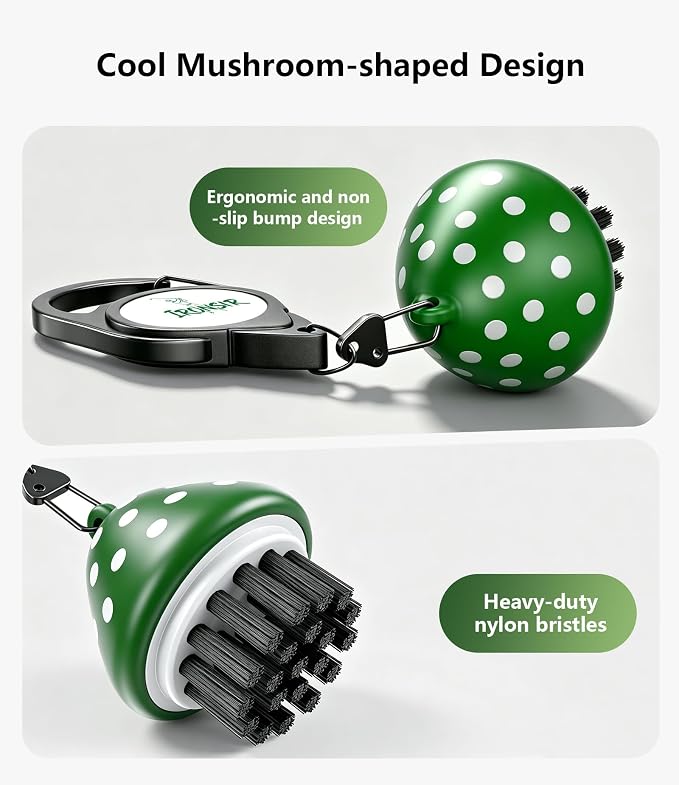 Mini Golf Club Brush Cleaner with Retractable Clip, Cool Golf Accessories for Men/Women Golf Stuff Golf Gadgets Unique Golf Golf Gifts for Men
