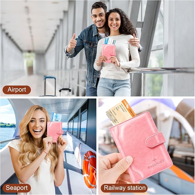 Passport Holder for Travel Essentials Wallet Cover Case Women Men Gift | Passport Holder for Travel Cruise Essentials, Passport Wallet Cover Case Women Men Travel Gifts