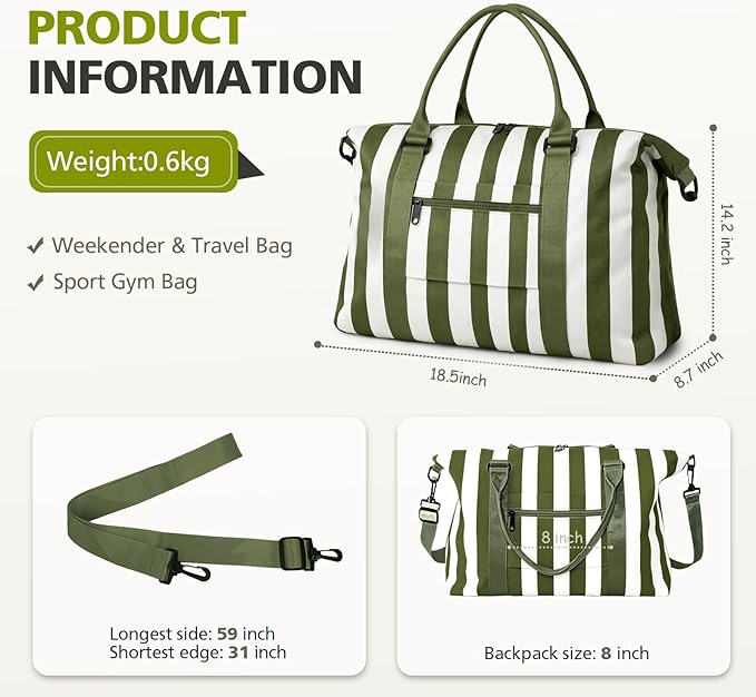 TOPBAG Travel Duffle Bag, Waterproof Weekender Carry On Tote Bags for Women, Sport Gym Bag for Men, Hospital Bag for Labor and Delivery, Overnight Luggage Bag with Trolley Sleeve