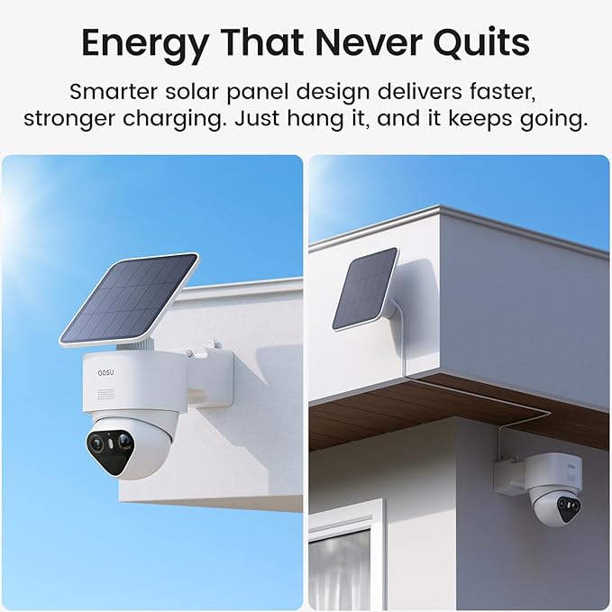 aosu T2 Ultra 4K Solar Security Cameras Wireless Outdoor, 2-Cam Kit, Smart Home Security System with TrueColor Night Vision, AI Recognition&Motion Tracking, 360°Pan&Tilt, Expandable 16TB Local Storage