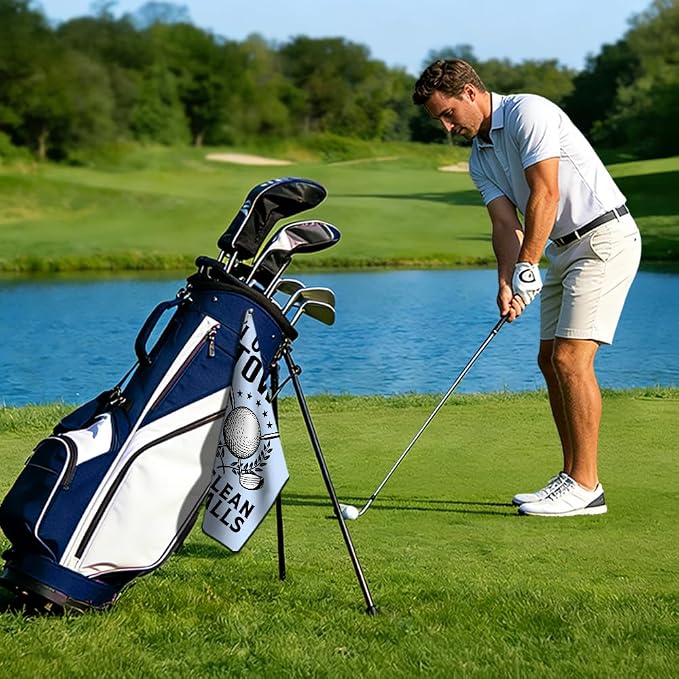 I Use This Towel to Clean Golf Towel with Clip, Funny Golf Bag Accessories for Men, Golfing Accessories for Men, Golfing Gear for Family Friend, Birthday Retirement Gifts for Golfer