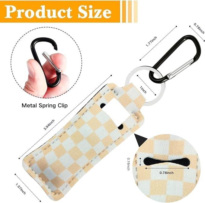 Chapstick Holder Key Chain Lipstick Holder Lip Balm Holder Keychain | Stocking Stuffers Gift, Compatible with Chapstick, Lip Balm and Lipstick, Bag Charm Accessories, Gifts for Women Friend