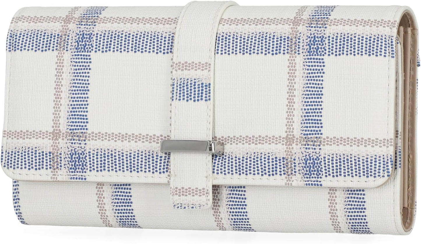 Mundi File Master Womens RFID Blocking Wallet Clutch Organizer With Change Pocket