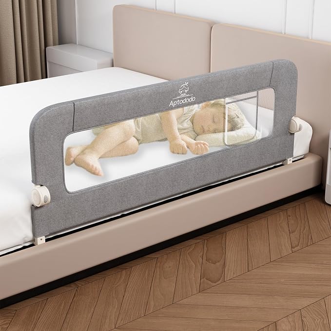 59" Upgraded Bed Rail for Toddlers with U-Shape Base, Toddler Bed Rails with More Stable and Secure, Fit for Twin, Full, Queen Size Bed,High/Low Mattresses, Box/Platform Bed