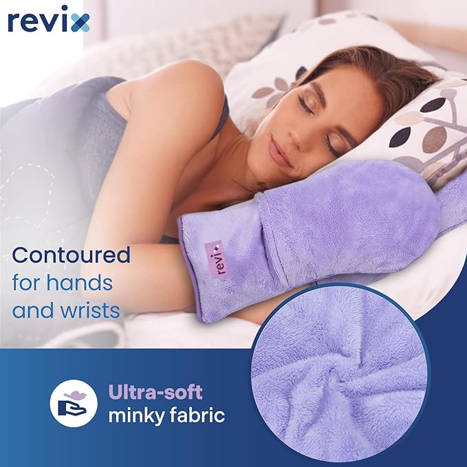REVIX Microwavable Heating Mittens for Hand and Fingers, Heated Hands Mitts Warmers 1 Pair, Unscented Hand Muff