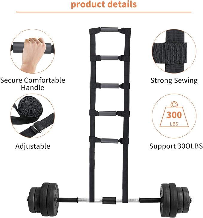 Bed Ladder Assist 160 Inch, Munzong Black Pull Up& Sit Up Assist Device, Assistive Bedside Straps w/ 5 Handle, Portable Rope Beds Ladder Helper for Elderly Senior Injury Handicap Patient Pregnant(4 m)