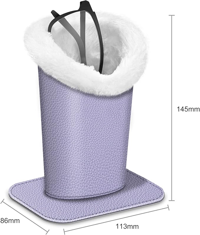 FINTIE Plush Lined Eyeglasses Holder, Glasses Stand Case, Anti-scratch Glasses Storage Organizer for Desk, Nightstand, Office