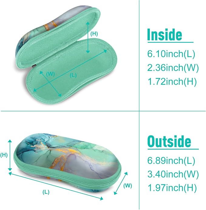 FINTIE Sunglasses Case, Hard EVA Shell Shockproof Sport Glasses Case with Metal Carabiner Travel Zipper Eyeglasses Holder