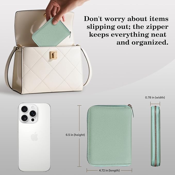 CoBak Passport Holder Cover with Safe Zipper Closure | Premium Passport Wallet for Travel, RFID Blocking Card Case, Waterproof Travel Accessories for Women