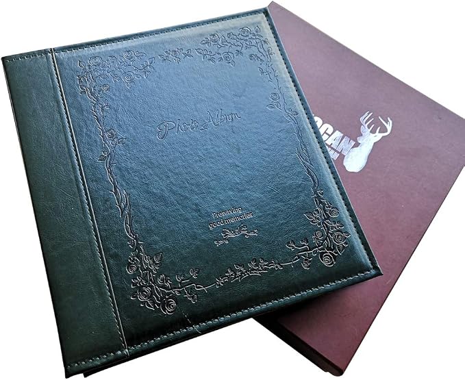 4x6 Photo Album 600 Pockets, Extra Large Capacity Picture Album with Vintage Leather Cover, Family, Baby, Wedding Album (Dark Green)