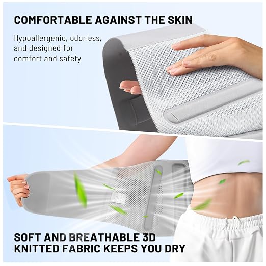 Comfortable Breathable Adjustable Back Brace-Size L(Belly 37.4-45.3 in),Featuring Adjustable Pressure Strap,4 Steel Stays,and Spring;Perfect for Office,Gym,and Driving.