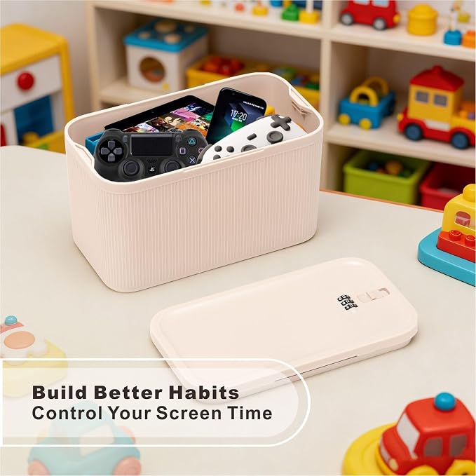 Upgraded Medicine Lock Box with Combination Lock, 3L Bigger Volume, Deeper Interior Height, Lockable Storage Box for Medication, Vitamins, First Aid, Phones, Snacks for Home Fridge Dorm Office