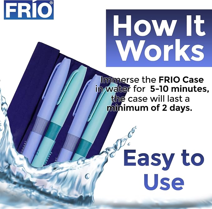 FRIO Cooling Wallet - Insulin & GLP-1 Cooler for 45+ Hours - Blue - XL