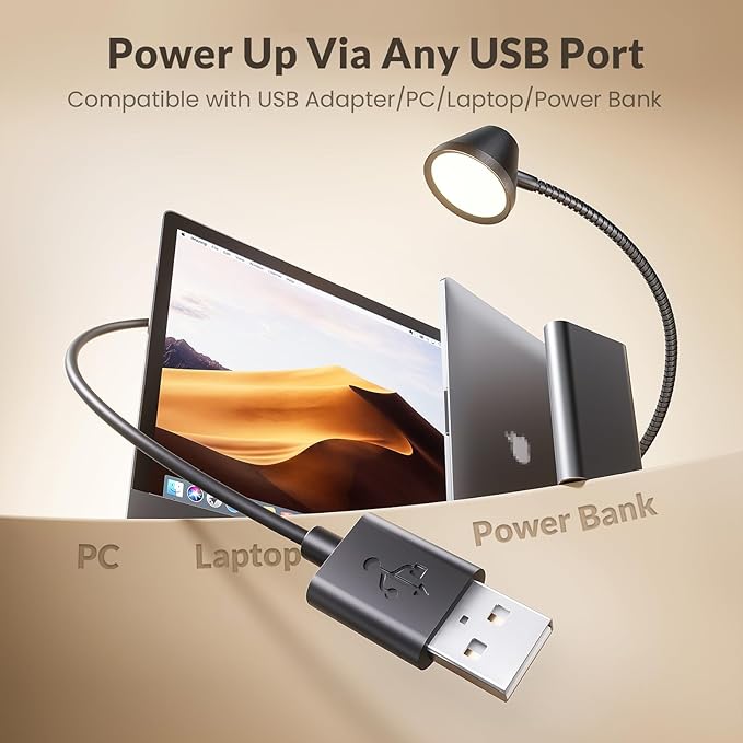 LEPOWER Clip on Light, Reading Lights for Books in Bed with 5 Colors & Stepless Dimming, RG0 Eye-Care, Auto Timer & Night Light, Strong Clamp for Headboard, Bedside, Desk, Black