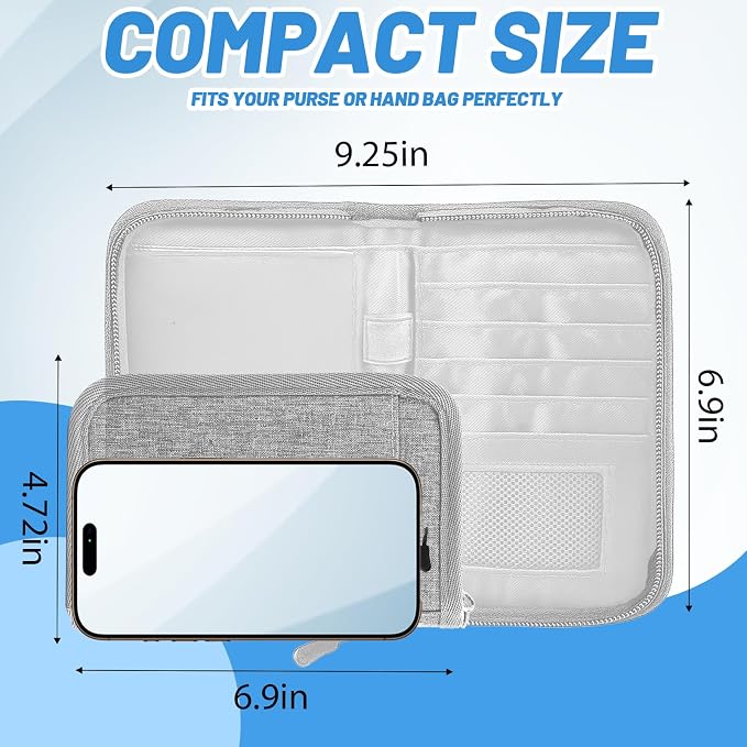 Passport Holder for Travel, RFID Blocking Wallet for Couples Men and Family | Multi-compartment organizer holds passports, cards, tickets, IDs and cash for women, couples and international family travel