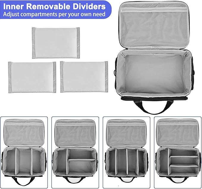 LEFOR·Z Home Health Nurse Bag Medical Bag Empty First Aid Storage with Detachable Divider Medical Supplies Bag for Nursing Student,Therapist,Doctors