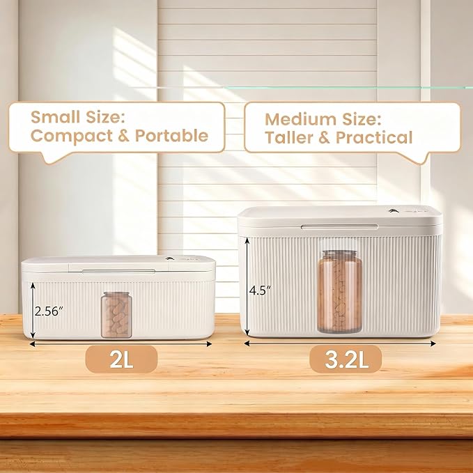 Upgraded Taller Size Medicine Lock Box,Lockable Storage Box with Combination Code for Medication Safe,Lock Box for Pills/Snack/Ipad Mini,Locked Container for Home/Office 9.4X5.5X5.7inch Medium