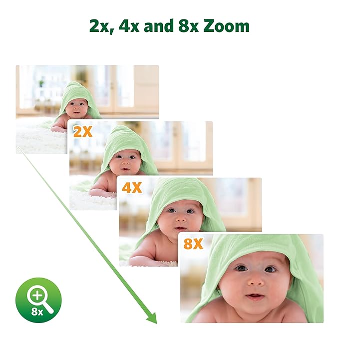 LeapFrog 2-Camera Color Night Vision Video Baby Monitor with 7" HD 720p Display, Split Screen, 360 Pan & Tilt, 8X Zoom, Night Light, Humidity & Temperature Sensor, Up to 1000ft Long Range: LF920-2HD