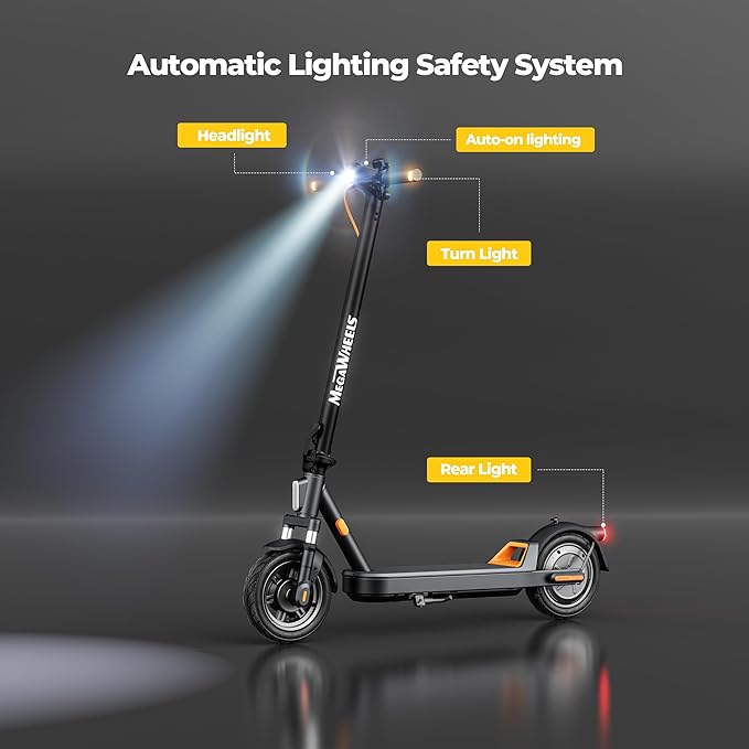 Electric Scooter for Adults with Suspension, 10in Pneumatic Tires, 19 Miles, 10.2AH 220.3Wh, 350W Motor, 15MPH Max Speed, Turn Lights, Foldable Adult Electric Scooter