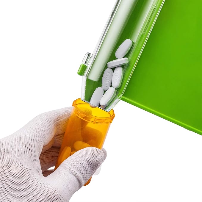 Medarchitect Right Hand Pill Counting Tray with Spatula (Light Green)