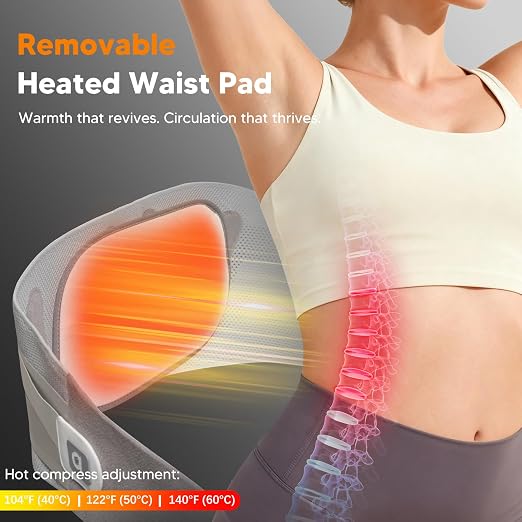 arboleaf Back Brace for Men & Women Lower Back - Heated Lumbar Support Belt with Heat Pad for Pain Relief, Office Work, Gym, Heavy Lifting Size XL (Waist 36"-39")