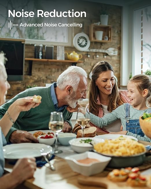 Convo More Hearing Amplifier for Seniors with Remote Microphone and Noise Cancelling, Convo More Rechargeable Personal Sound Amplifier, Hearing Devices for TV Listenings