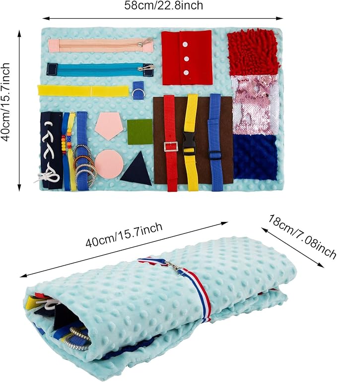 Fidget Blanket for Adults with Dementia,Dementia Activities for Seniors,Alzheimers Products for Elderly,Alzheimers Activities,Fidget Toys,Autistic Activities Pad,Sensory Blanket,Elderly Gifts