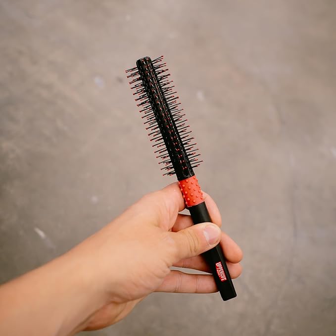 Uppercut Deluxe Quiff Roller Hair Brush for Men and Women – Round Styling Brush for Volume, Lift & Pompadour Styles – Blow Dry Quiff Roller with Ball Tip Bristles, Non-Slip Grip, Barber Styling Tool